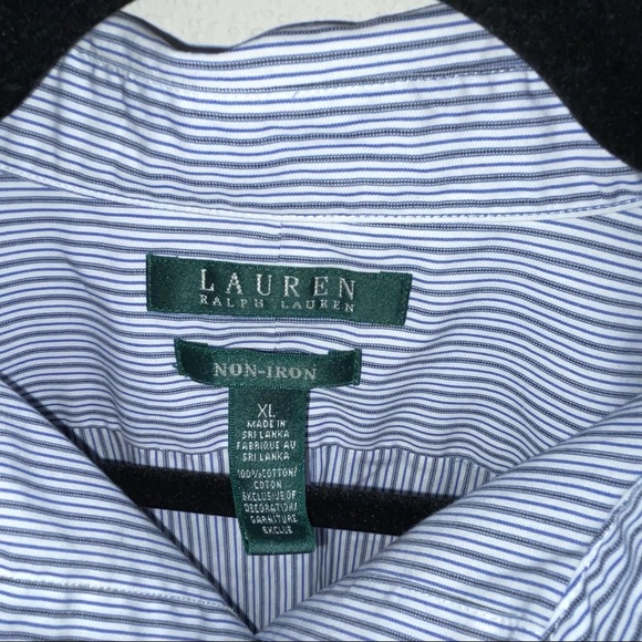 Lauren Ralph Lauren Striped Button Up Career Non-Iron Women's Blouse Size XL - Picture 5 of 9